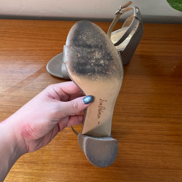 Sam Edelman Yaro Silver Block Heel 8 - Picture 7 of 12